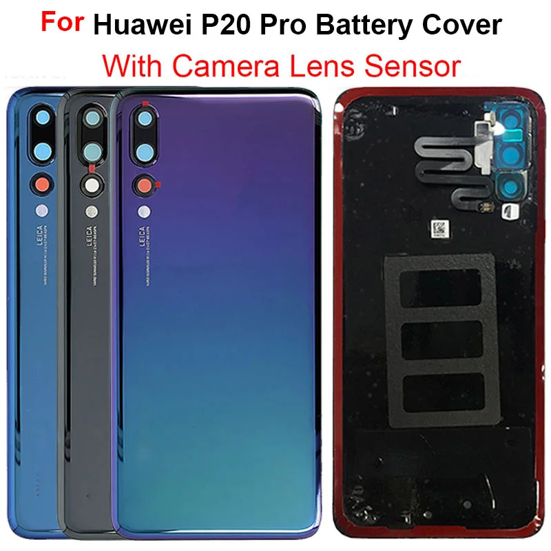 화웨이 P20 프로 배터리 후면 유리 커버, 후면 케이스, 문짝 + 카메라 렌즈 센서, P20 프로 후면 커버, CLT-L09 CLT-L29, 정품 신제품 