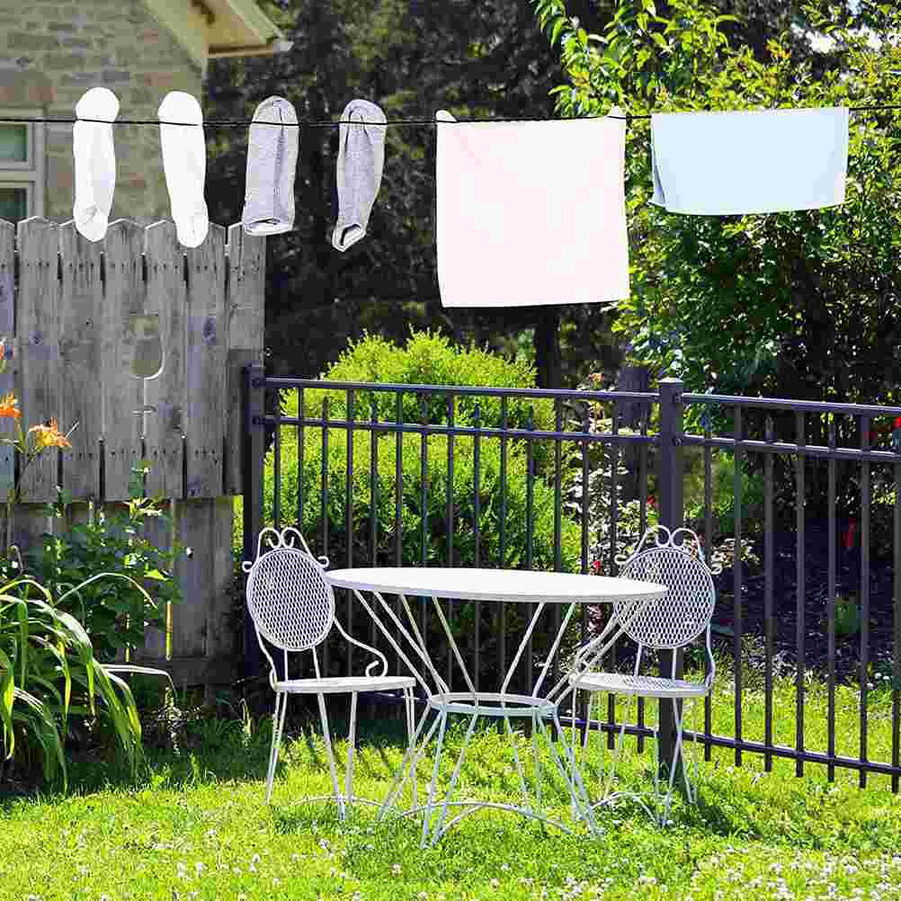 Clothes Drying Line Retractable Indoor Outdoor Clothesline Lanyards Camping Black Portable 6