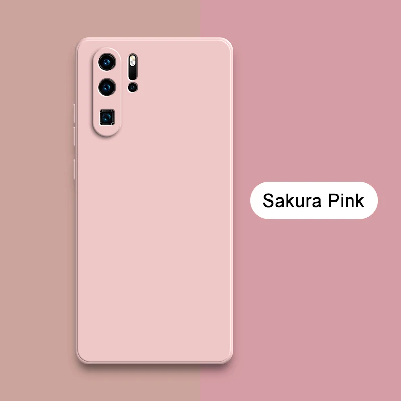 Luxury Square Liquid Silicone Cute Case - Soft Edge Protective Phone Back Cover