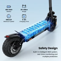 W9 tout Terrain Scooter électrique 10 pouces 1000W 48V14Ah batterie 45 km/h vitesse maximale double freins à disque caché E frein APP E Scooter 3