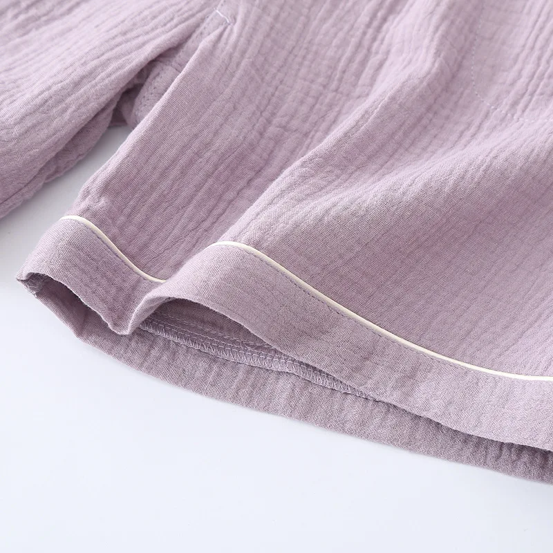 Pantalones De Mujer New Pure Cotton Crepe Women's Pajamas Pant Summer Night Wear Shorts Loose Ladies Sleepwear Home Pants_ecoleips.com