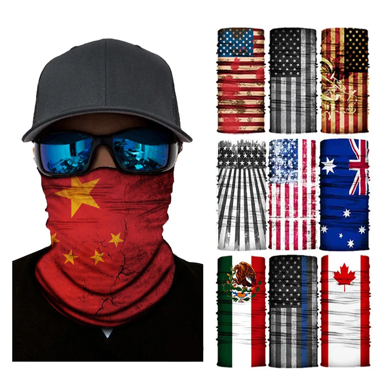 Outdoor Sport Magic Scarf Balaclava Head Scarves Neck Scarves Flag