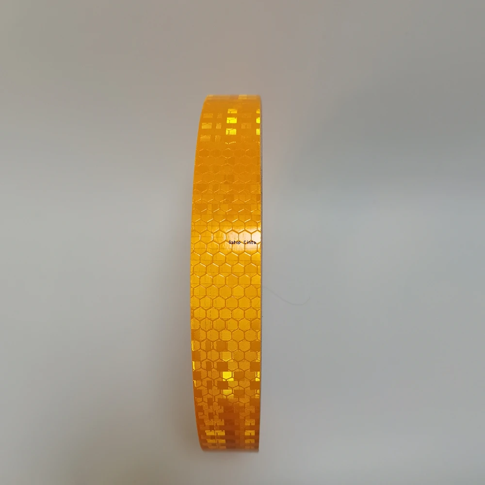 Přizpůsobené reflexní nálepky lesklý orange-yellow vodotěsný reflectors tapes DIY 2.5CM*10M pro auto bicykl helma výstraha značka