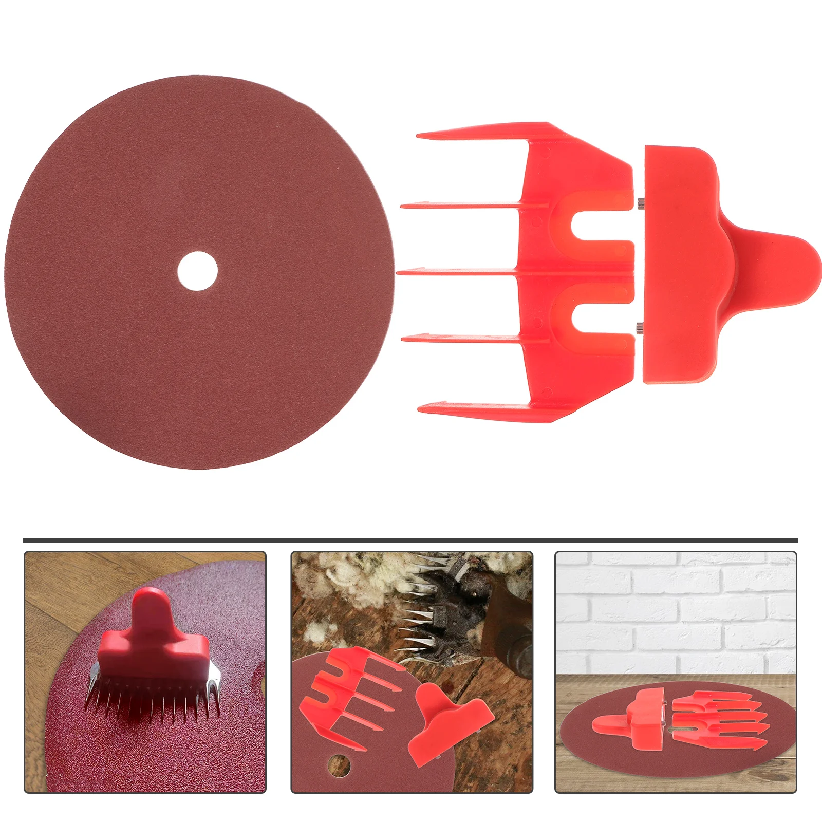 

Of Sheep Shear Blade Anti-Injury Card Holder Electric Shearing Clipper Holder Caliper Positioning Comb Simple Sharpener