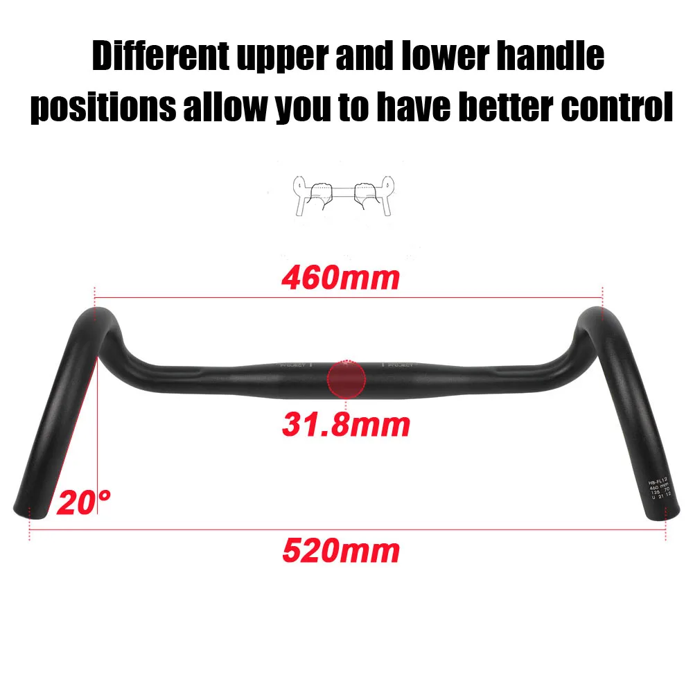 Road Bike Handlebar 31.8mm Ultralight Gravel Drop Bar 400/420/440/460mm