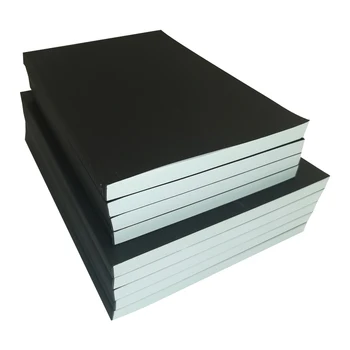 Notebook A5/B5 con copertina nera, 128 fogli/256 pagine/libro, vuoto, pagina di linea orizzontale e griglia Forniture per appunti di studio per ufficio CS-078