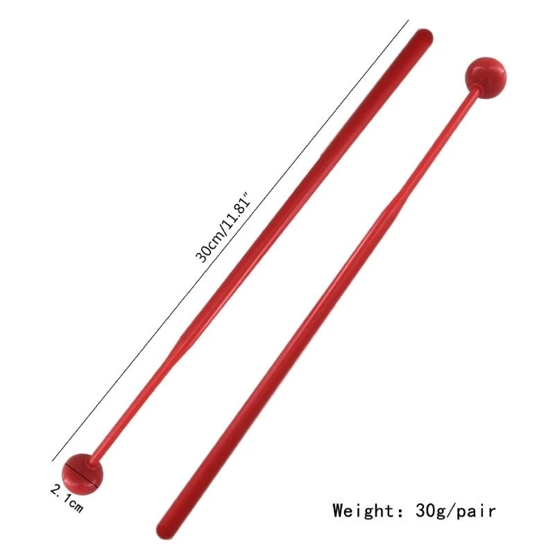 652d 1 Paar ABS Kunststoff Ball Drumstick Marimba Mallet Percussion Musical Instrument Accessoires Anfänger Trainingskits – Detail 7