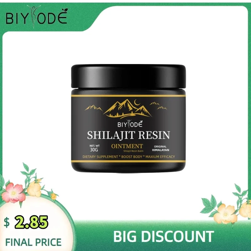 BIYODE Shilajit Resin Original Balm Himalayan Dietary Supplement Boost Body Maxium Efficacy Improves Blood Circulation NET.WT30g
