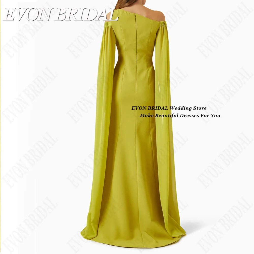 EVON BRIDAL Celebrity Evening Dresses Satin Mermaid Dubai Formal Occasion Dresses Sweep Train Long فساتين للمناسبات الخاصة 5