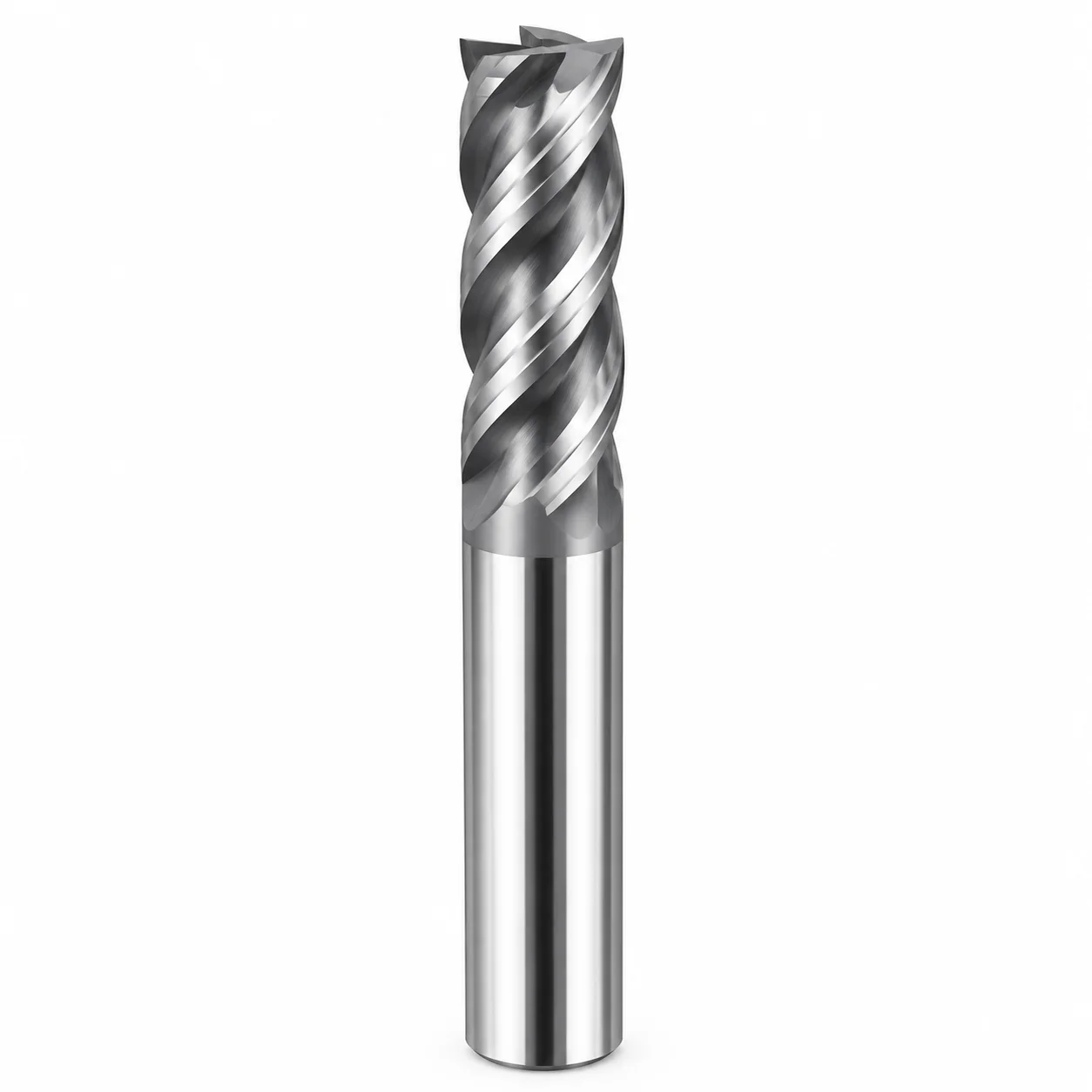HRC60 4-Schneiden-Dynamisches Fräswerkzeug, Vollhartmetall-Quadratfräser, beschichteter CNC-Schneider für Edelstahl, zum Schruppen, Glätten und Präzisionsbearbeiten