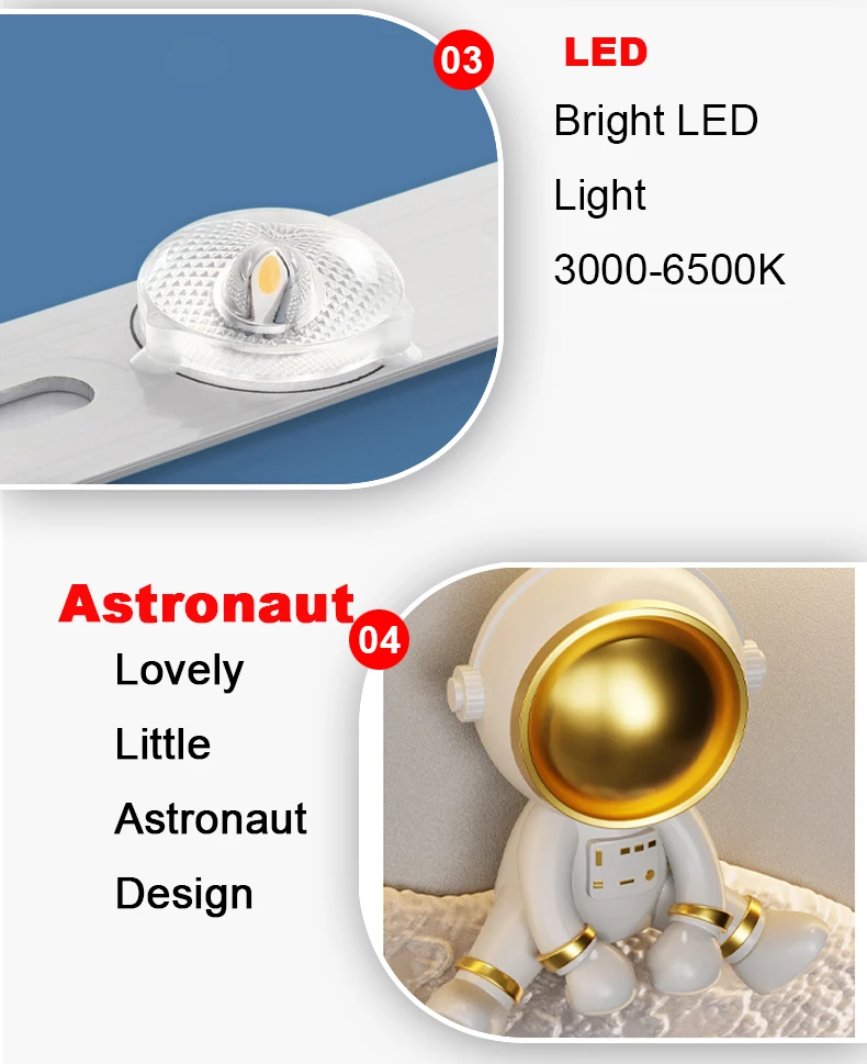 Modern Astronaut LED Ceiling Lamp Image 11