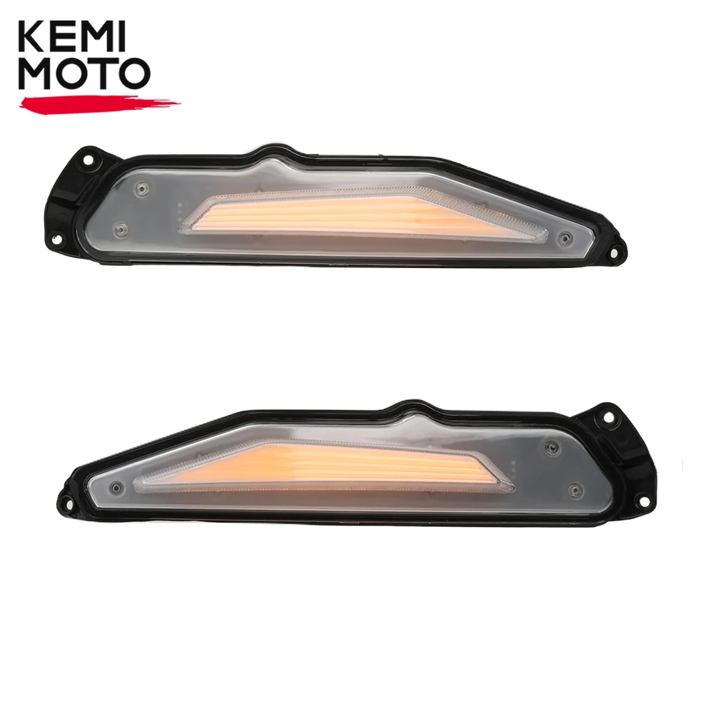 KEMIMOTO UTV LED Front Turn Signal Light Compatible for Yamaha Wolverine RMAX2 RMAX4 1000 2021-2023 2024  Right Left DRL Light