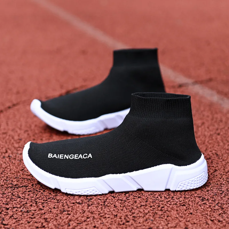 Breathable Knitted High Top Unisex Cotton Socks Shoes Elastic Sport Shoes Comfortable And Warm for All Seasons Casual Sneakers