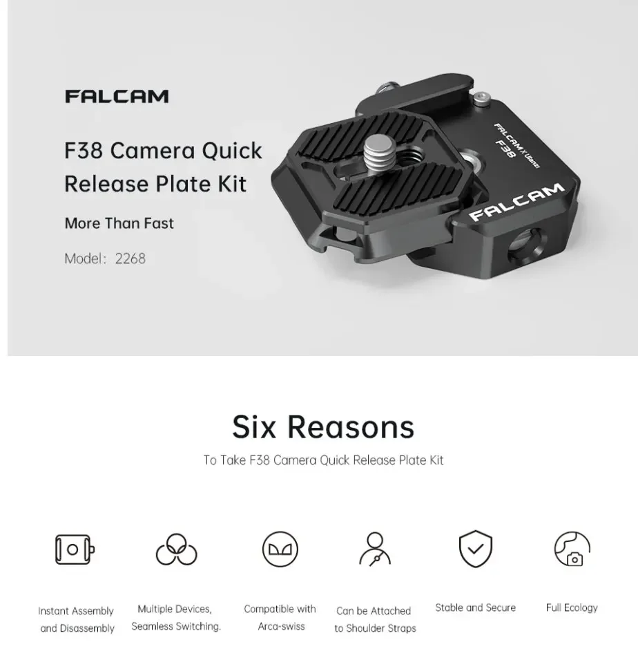 F38 Camera Quick Release Series Dual Screw Thread Plate for DJI ZHIYUN Stabilize