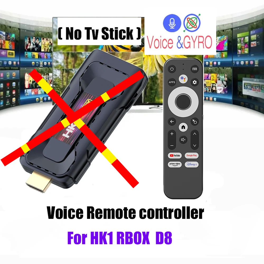 HK1 RBOX K8 셋톱박스 범용 교체 리모컨: 자이로 및 구글 어시스턴트가 탑재된 2.4G 에어 마우스, 광범위한 모델 호환성