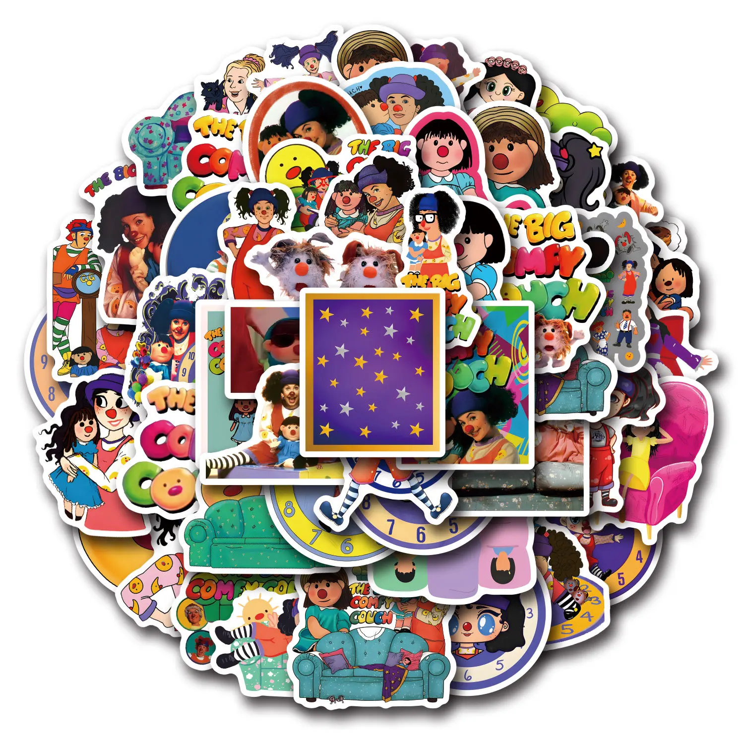 10/50PCS Cartoon Große Bequeme Couch Aufkleber Graffiti Dekorative Gepäck Wasser Tasse Laptop Telefon Gitarre Wasserdicht Aufkleber Kinder spielzeug