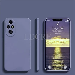 Premium Liquid Silicone Protective Phone Case - TPU Rubber Cover for Honor 200 (Lavender Grey)