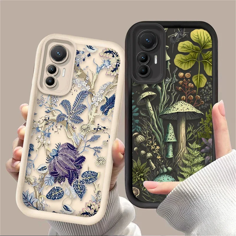 Chic Creative Floral Mushroom Phone Case