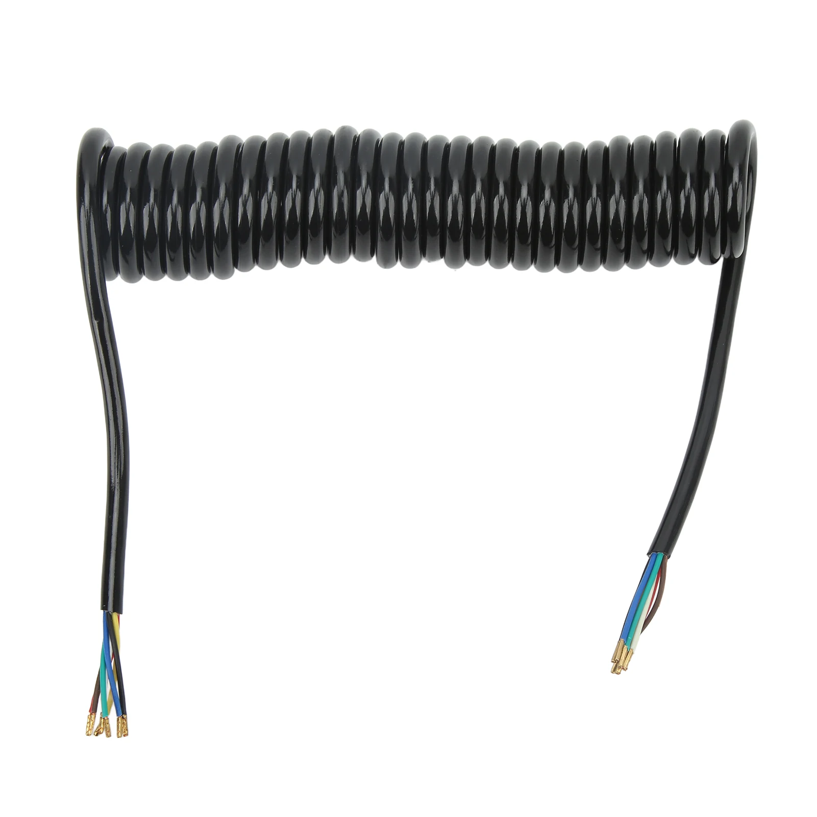 Trailer Extension Coiled Cable 20AWG 7 Core Power Extension Cable 12.8ft For Tow Truck RV