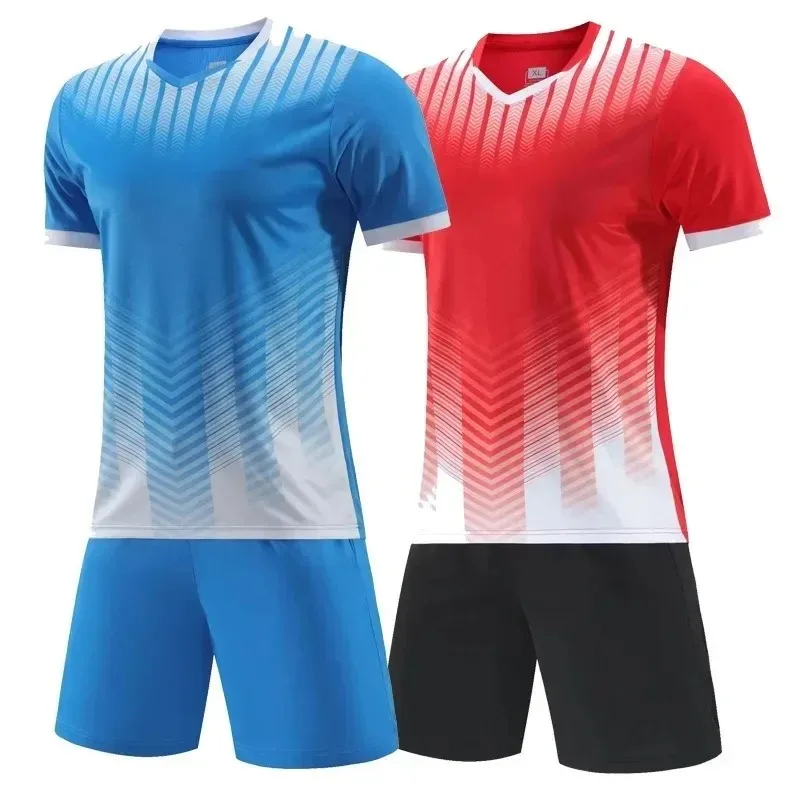 New Style Soccer Jersey for Team and Club Quick Dry Men Football Wear Adult Short Sleeve Training Shirt