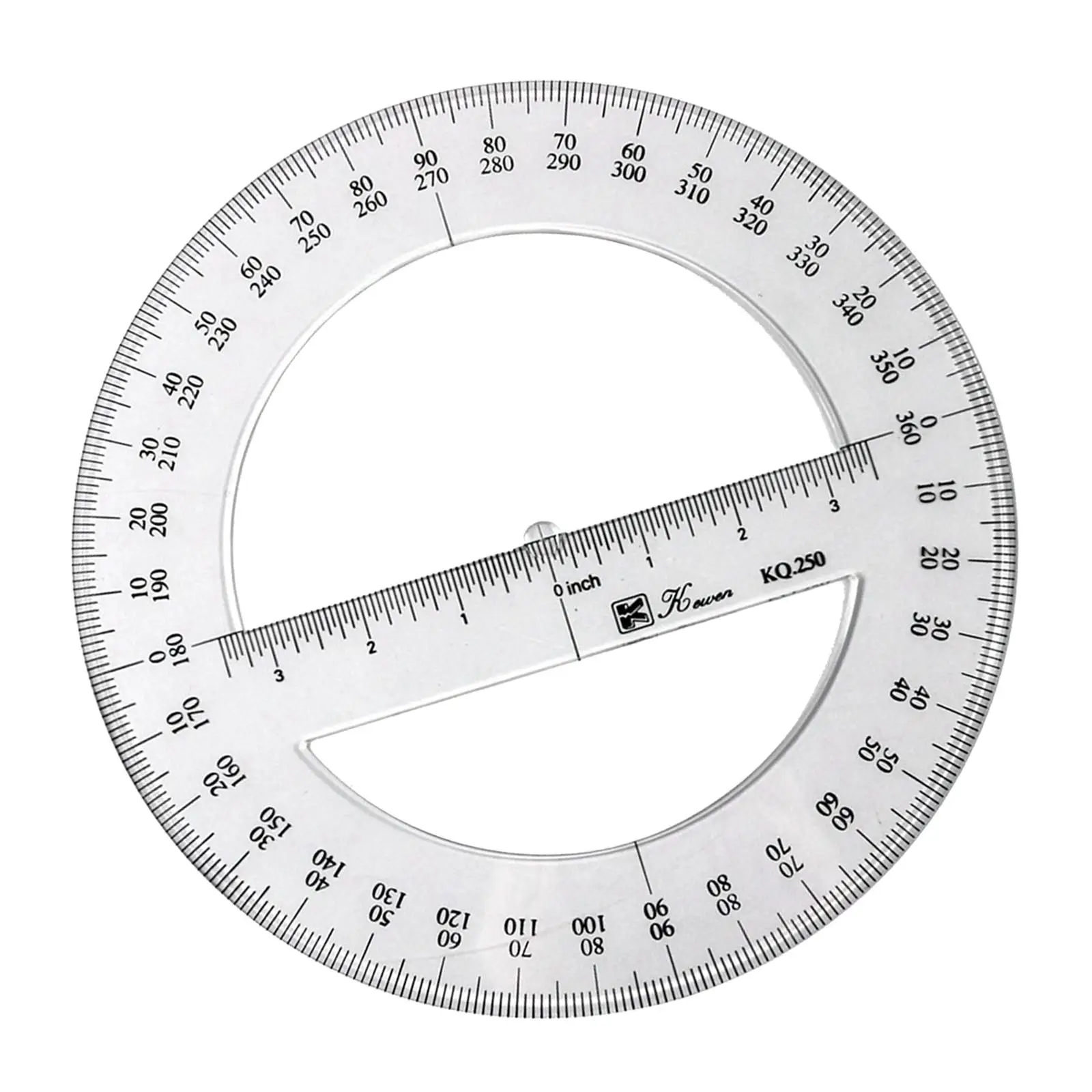 Modelo de régua de braço de 360 graus 9.8 geometria molde transparente  grande protratores ferramenta de desenho para construção - AliExpress