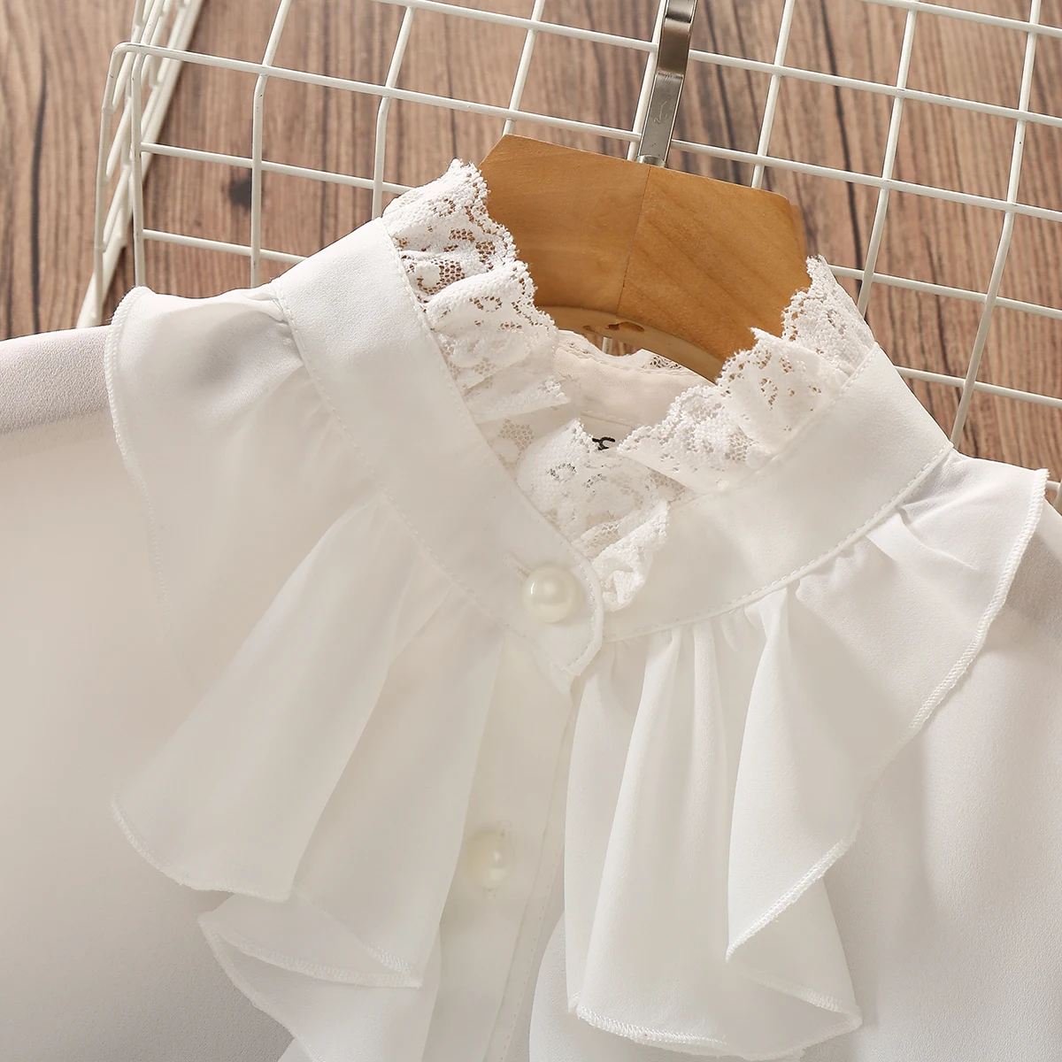 Teenagers Girls Chiffon Longsleeve Shirts Spring 6 8 9 10 12 13 14 Y