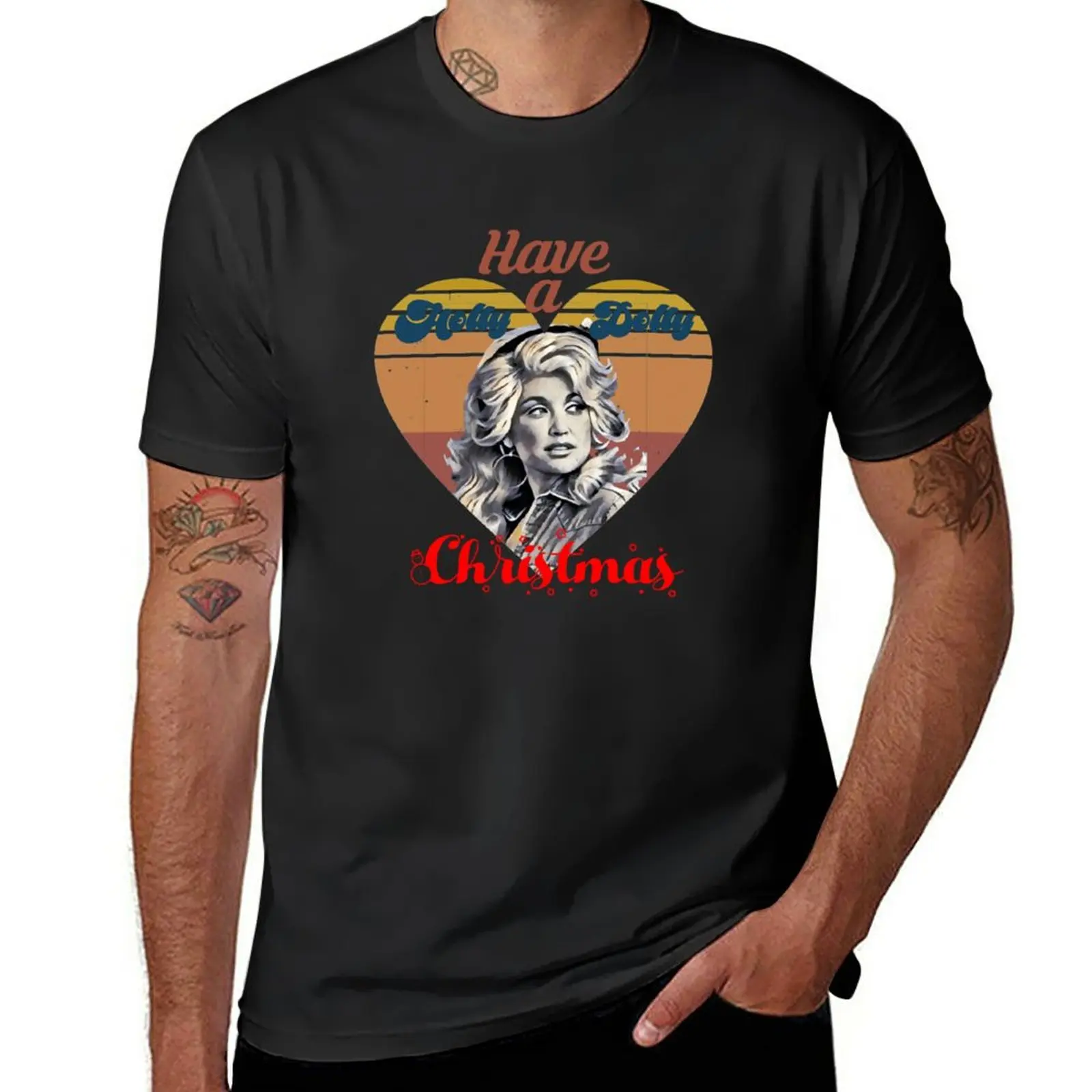 

New have a holly dolly christmas #4 T-Shirt summer top summer tops Men's t-shirt