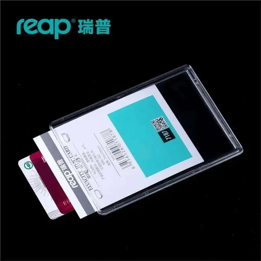 7187 Big Reap Size(105mmx74mm) Acrylic Card Clear Vertical Horizontal Style For Office Id Name Tags And Badge Holder