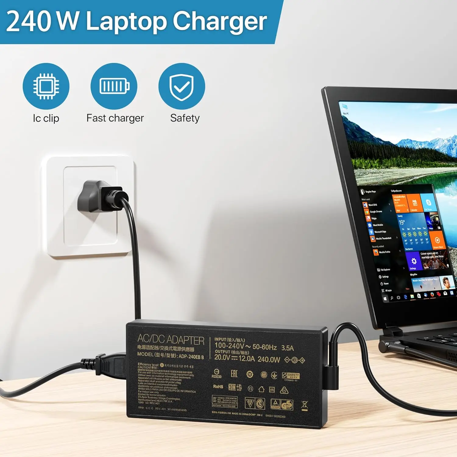 ASUS 20V 12A 240W ADP-240EB B TUF&ROG用AC Amazon.com: 240W ADP-240EB B 20V 12A AC Adapter Power Supply
