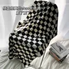 Checkerboard Plaid Bath Towel Soft Skin-Friendly Large Towels Comfortable Absorption Beach Towels Home Bathroom Towel Handtuch 3