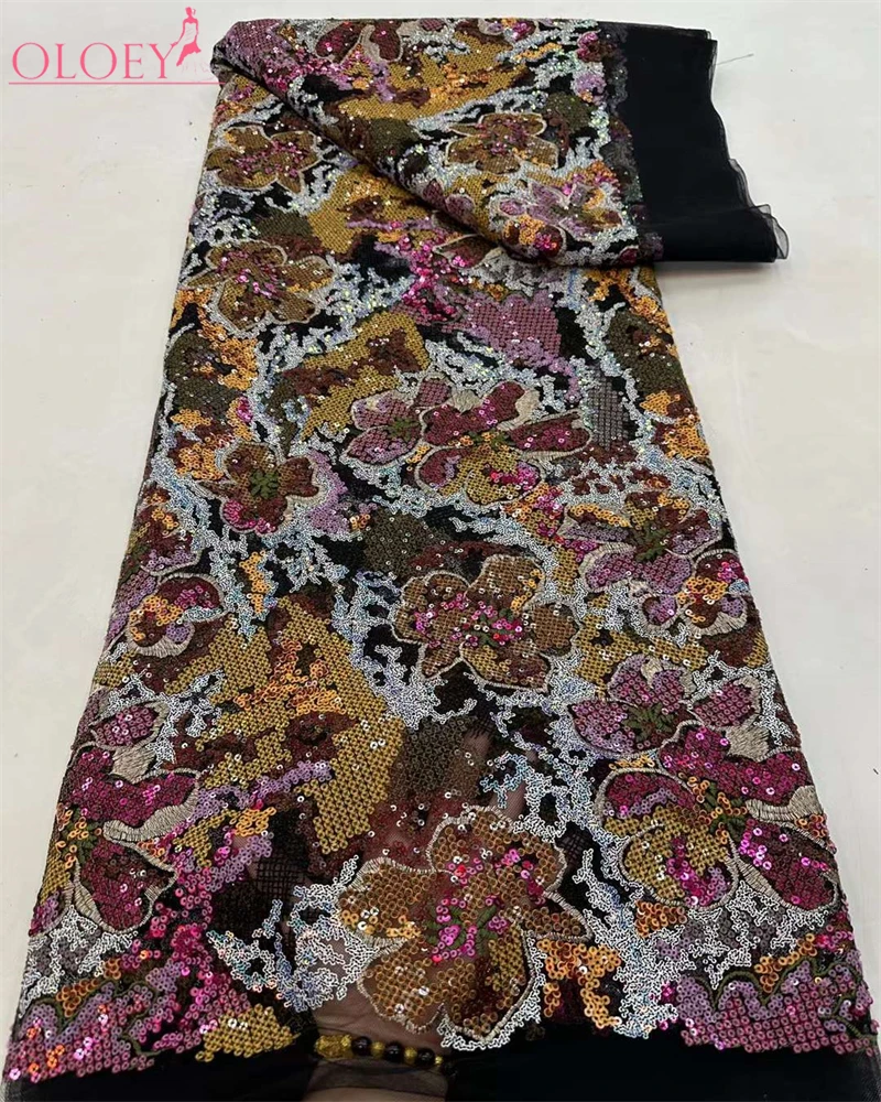 

Высококачественная модная французская вышивка, кружевная ткань с блестками, африканская нигерийская кружевная ткань для свадебного платья