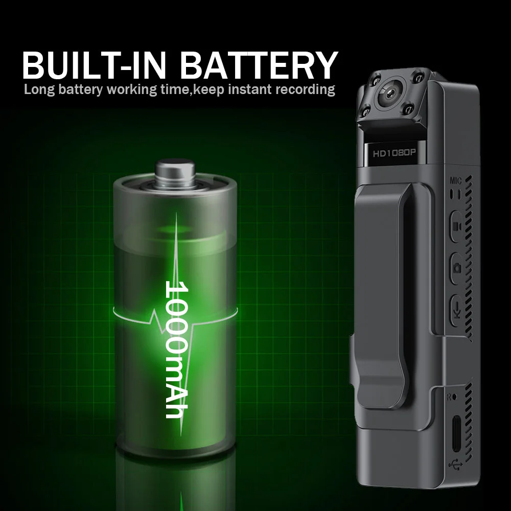 Mini Camera Wifi Hotspot 1080P Body Camera Night Vision