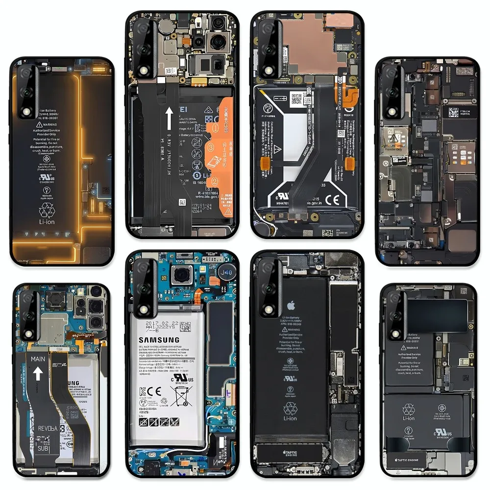 

Internal Circuit Board Phone Case For Huawei Y9 6 7 5 Prime Enjoy 7s 7 8 plus 7a 9e 9plus 8E Lite Psmart Shell