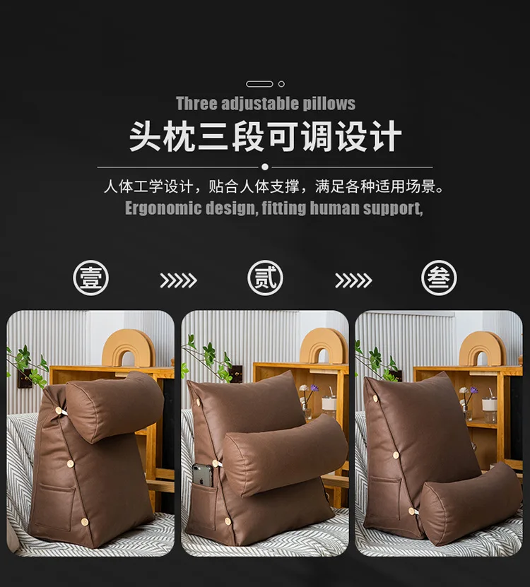 Triangle Cushion Fashion Large Headrest Pillow Backrest Sleeping Reading  support Pillow for Decorative Pillows for Bed Sofa 쿠션 - AliExpress