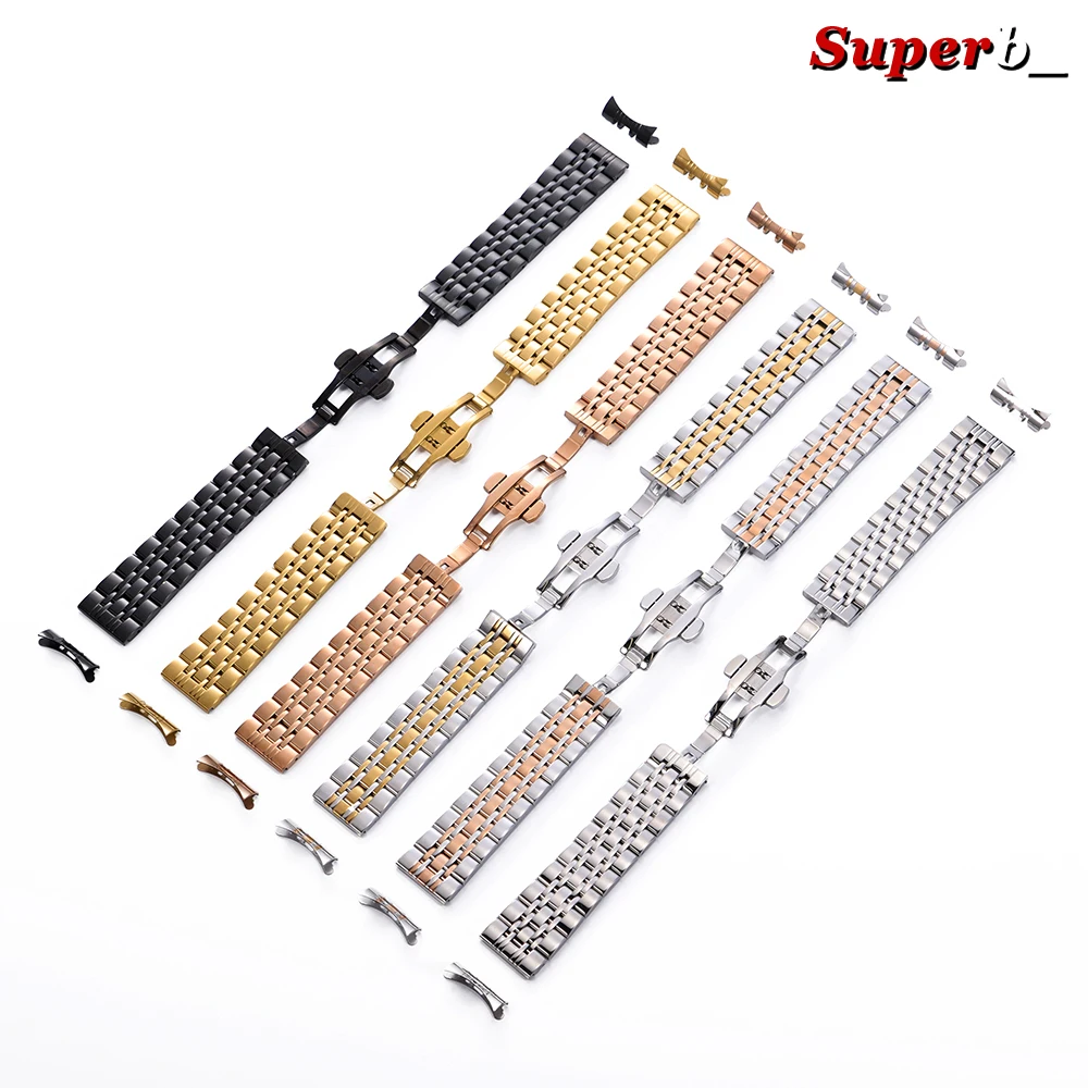 Premium Stainless Steel Smartwatch Replacement Strap - Sleek Metal Band