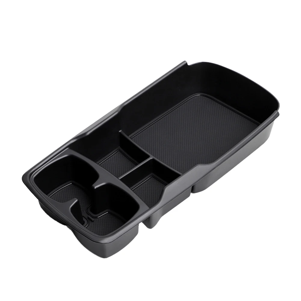 

1pcs Black ABS Car Storage Box For Kia EV6 2021-2024 Center Console Storage Box Lower Layer Tray Tidying Car Accessories