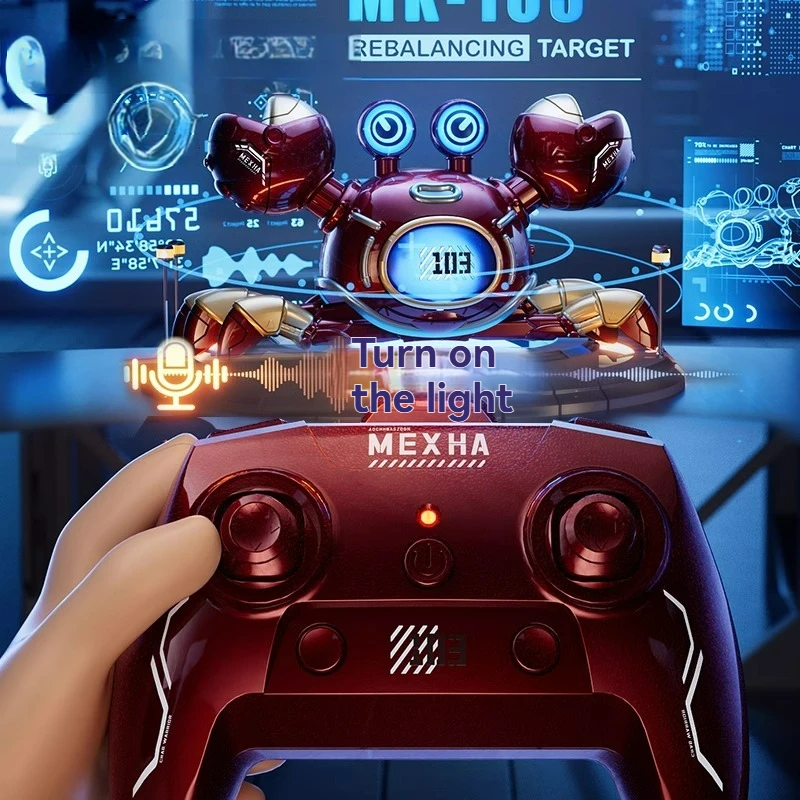 New Children's Electric RC Crab Toy 2.4G Radio Remote Control Mechanical Induction Interaction Toys Boys Birthady Gifts for Kids