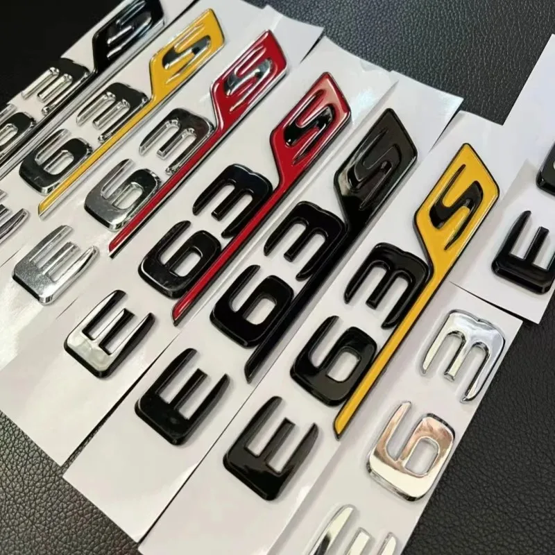 ABS 블랙 자동차 레터 E63 E63S 로고 스티커 자동차 러기지 배지 데칼 메르세데스 벤츠 E63 E63S W213 액세서리에 적합