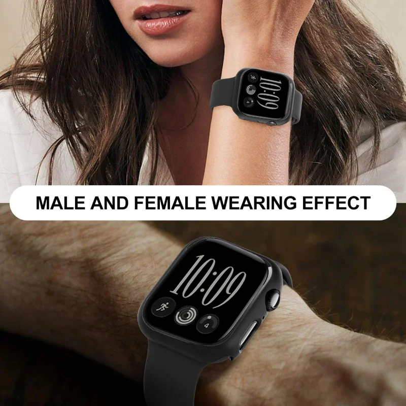 Enhanced PC Full Cover Watch Case with Tempered Glass Screen Protector, Anti‑Scratch Shell