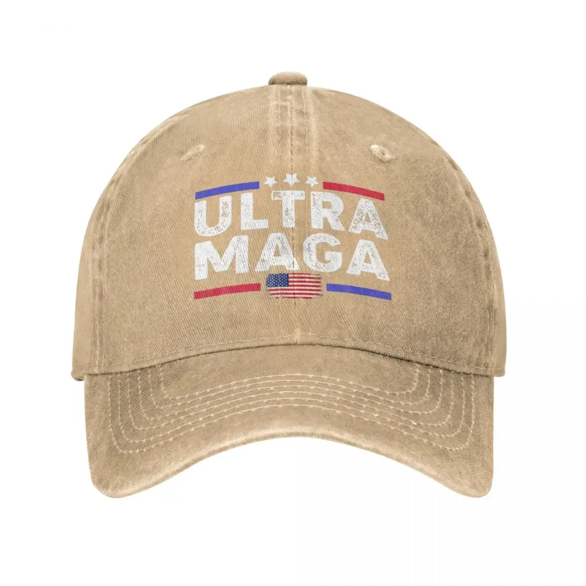 Ultra Maga Baseball Cap Vintage Distressed Cotton 2024 US Presidential Election Sun Cap for Men Women Outdoor Workouts Hats Cap