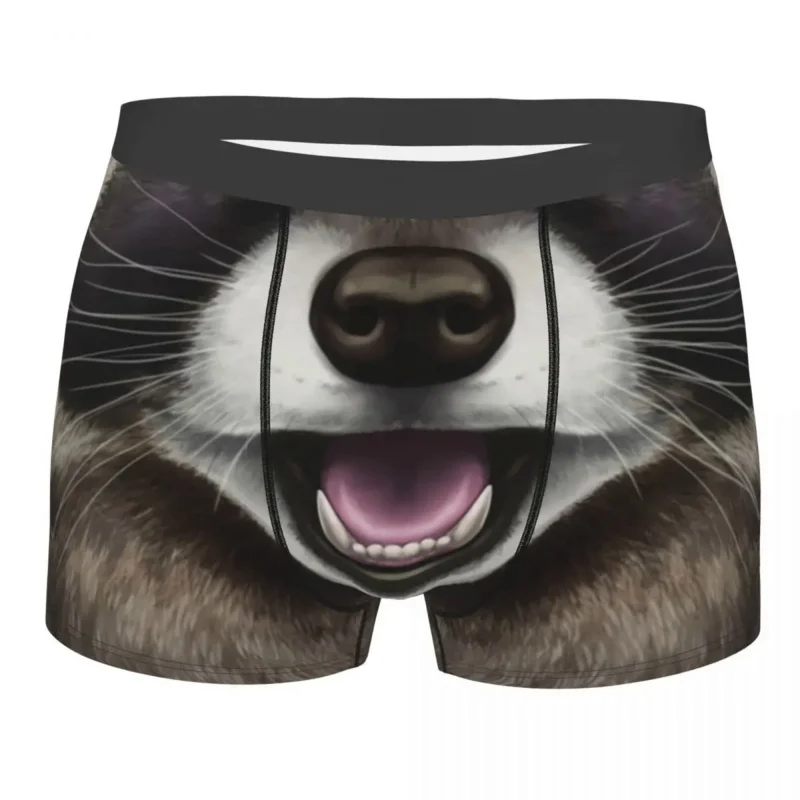 

Fashion Funny Animal Raccoon Boxers Shorts Panties Male Underpants Stretch Trash Panda Racoon Briefs Underwear