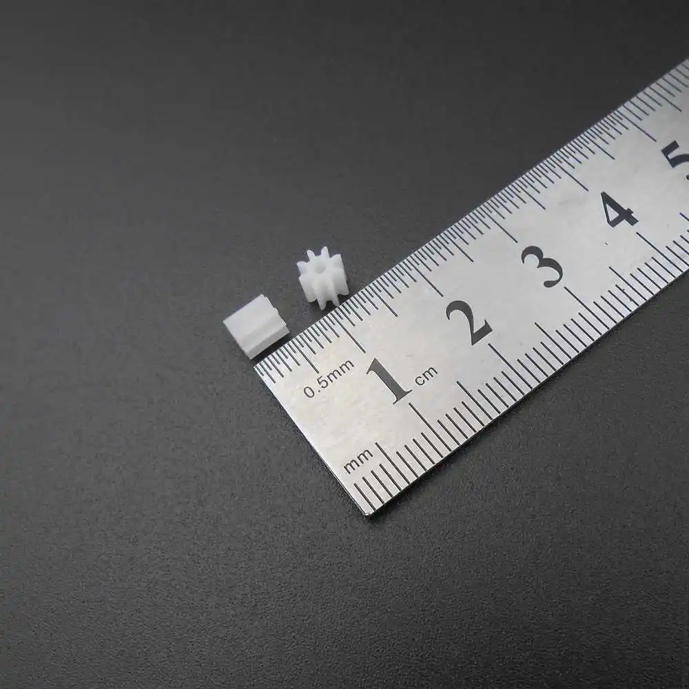 0.5M 8T 8 Teeth 1.5MM Plastic Spur Gear Pinion 0.5 Modulus T = 8 Bore Hole Aperture 1.5MM 1.45MM 0.5 Mod 81.5A 5MMX5MM 100Pcs/Lot