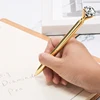 6Pcs Diamond Ballpoint Pens Gold Large Crystal Pens Rhinestones Ballpoint Pens Stationary Writing Supplies 2