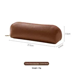 Premium PU Leather Pencil Pouch with Waterproof Finish and Metal Zipper (A2)