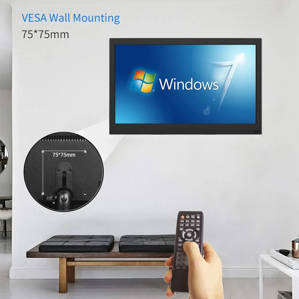 ̸ӿ PC  LCD TV ÷, HDMI VGA, USB AV, BNC, 12/10 ġ, 1366x768