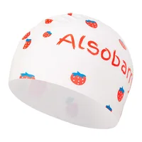 Cute Fruit Women Swimming Caps Waterproof High Elastic Silicone Swim Pool Bathing Hat for Adults Protect Ears Diving Hat 1