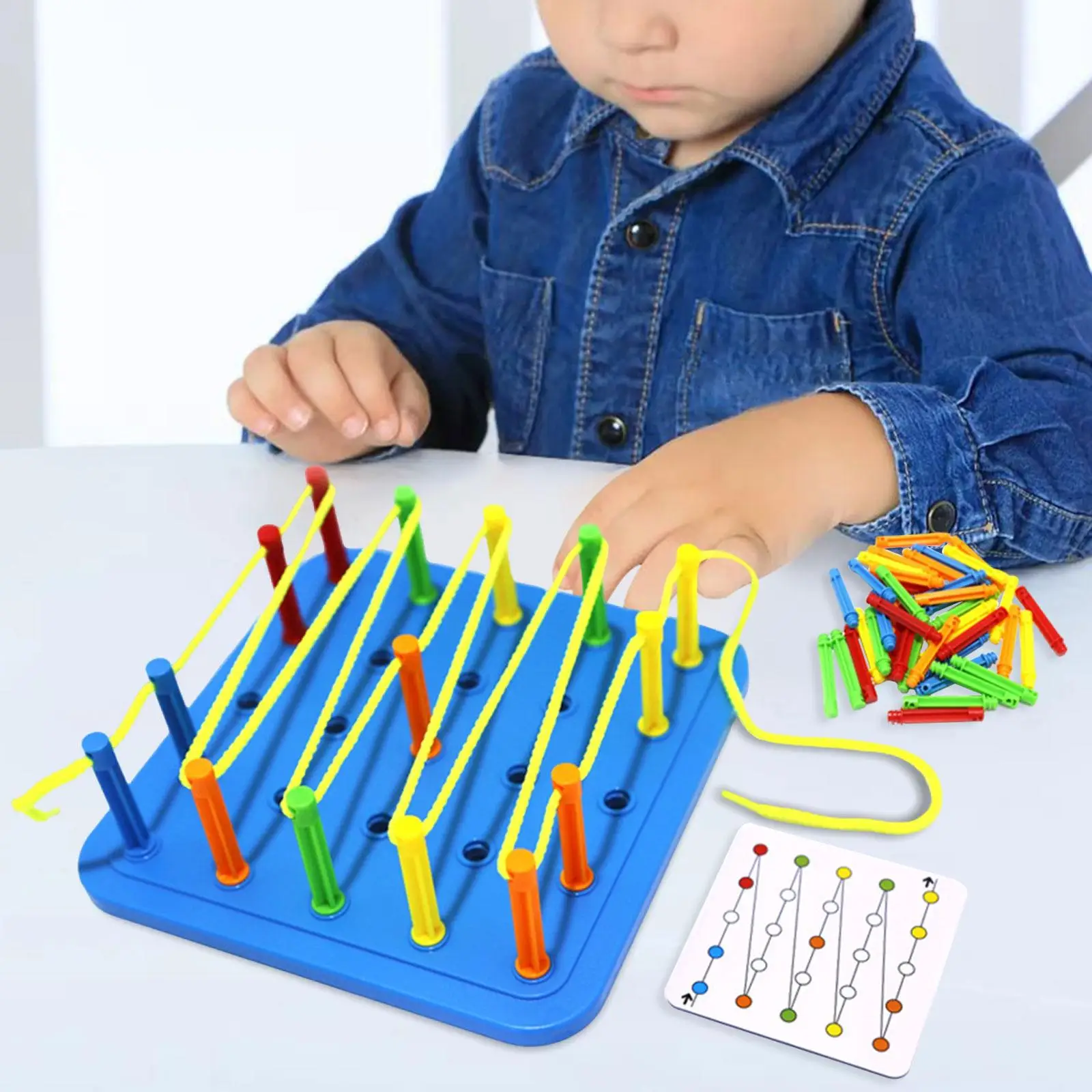 

Montessori Travel Toy Lacing Threading Toy for 1 2 3 4 5 6 Kids Children