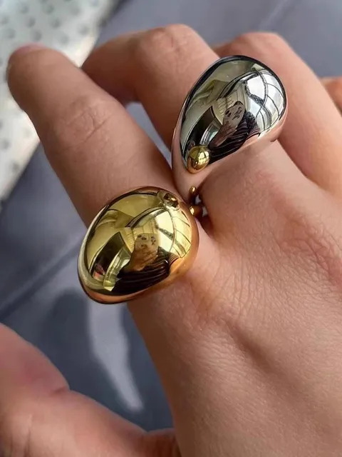 Adjustable Ring Gold Plated Thumb Rings Rubans Voguish 18K Gold