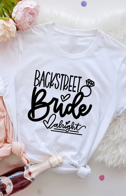 

Bridal Party Shirts, Bachelorette Party Bride Team Bride Bridesmaid y2k Bride Shirt Bach 100%cotton Streetwear Drop shipping