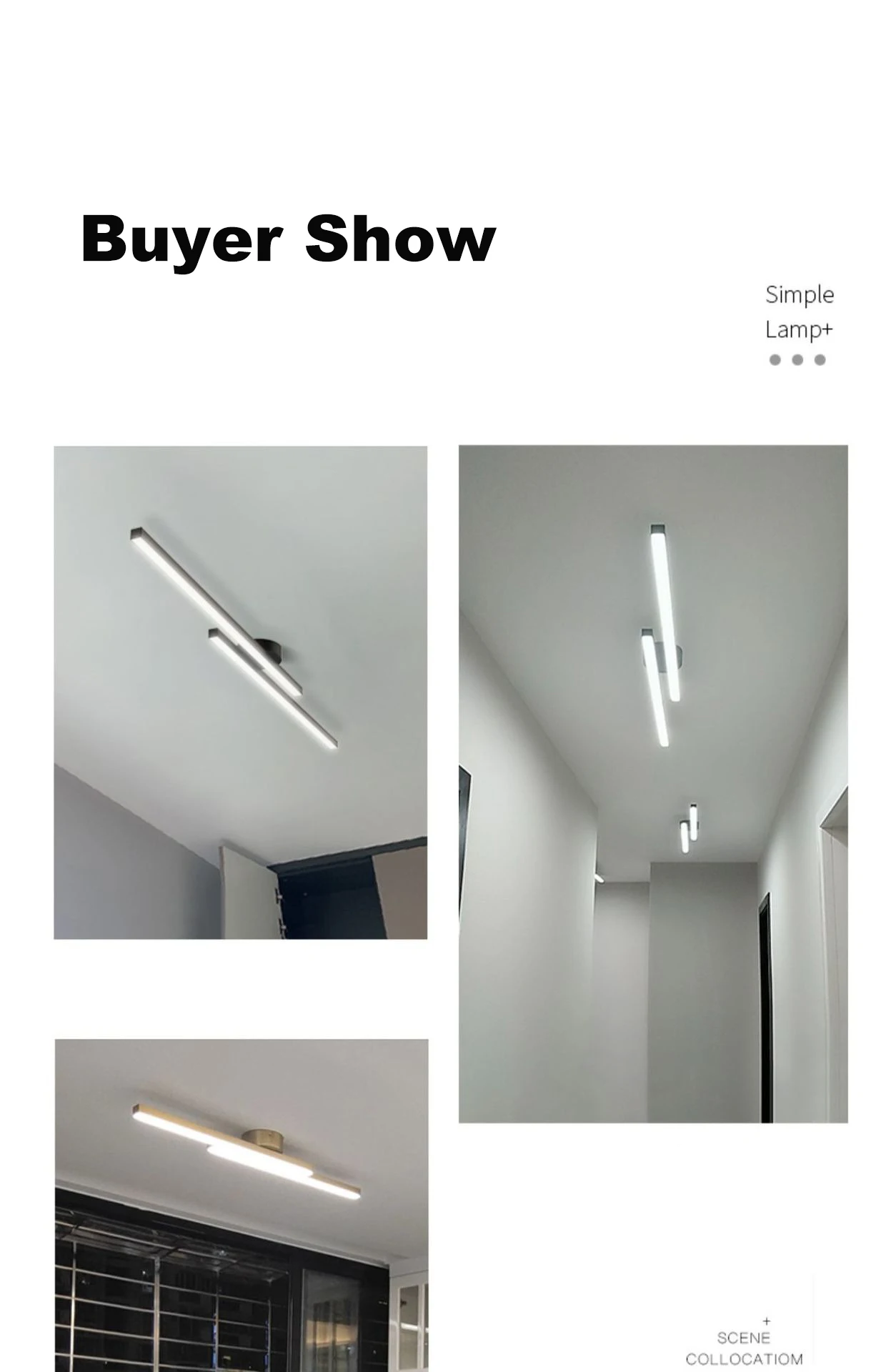 Description Picture 5 of itemMinimalist LED Strip Ceiling Light Modern Living Room Bedroom Corridor Ceiling Lamp Home Decoration Indoor Lighting